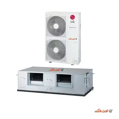 داکت اسپلیت ال جی 48000 دوفن دو حالته سرمایش و گرمایش موتور سنگین اسکرول با گاز R32 اینورتردار و قابلیت اتصال به وای فای مدل UHN150B7-UU150WR2